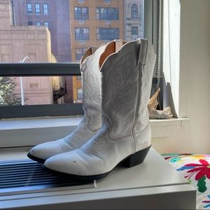 white cowboy boots
